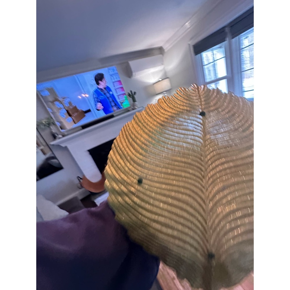 Really beautiful glass piece looks like a peacock feather - Picture 6 of 6